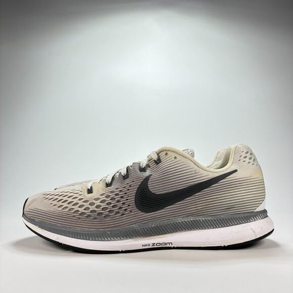 Nike Air Zoom Pegasus 34 Light Gray Lace Up Running Shoes 880555-010 Men's Sz 11 - Picture 4 of 11